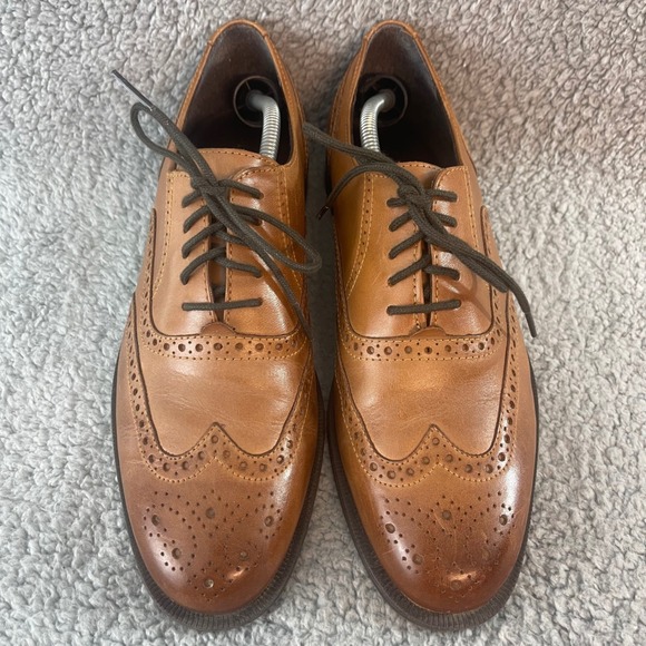 Cole Haan Essentials Men's size 9.5 Brown Wingtip Oxford Leaher Shoes C25805 - Picture 3 of 9